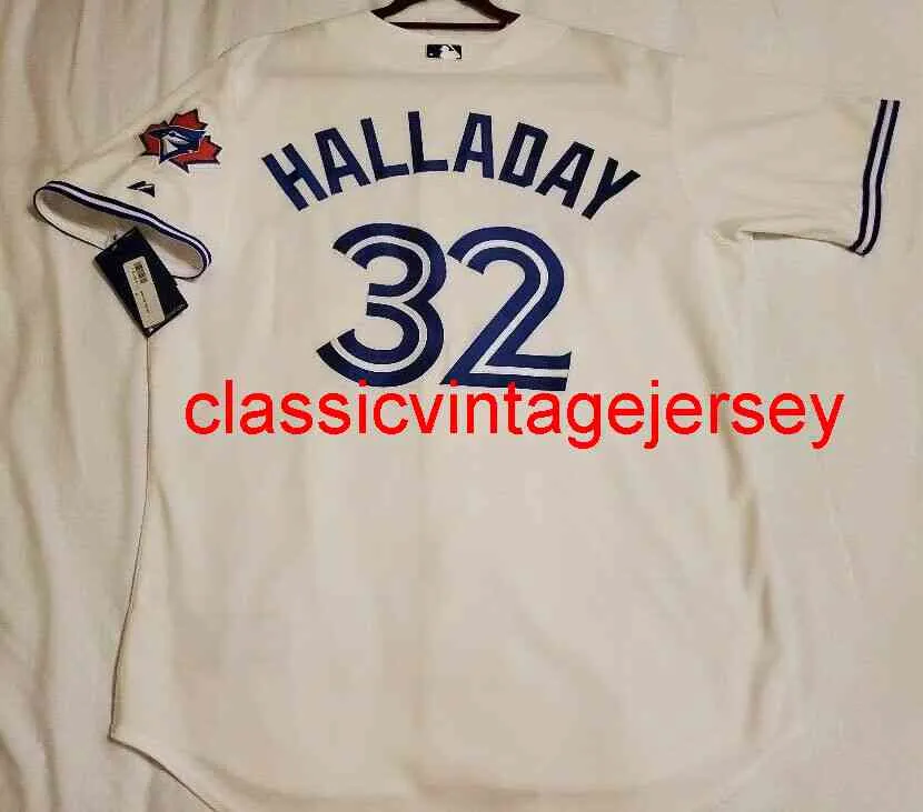 Uomini Donne bambini ROY HALLADAY JERSEY Ricamo Nuove maglie da baseball