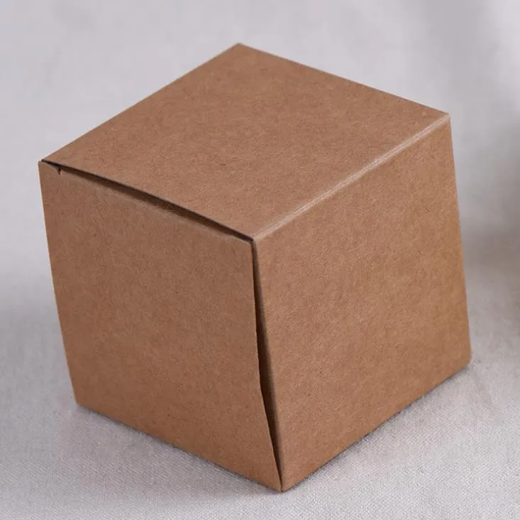 10cmx10cmx10cm Kraftpapper Boxar Kosmetisk Cream Jar Bottle Packaging Box Candy Box Presentförpackning