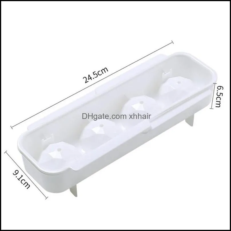 Safety Plastic Whiskey Ice Ball Cube Maker Tray Sphere Mould Mold Party Brick Round Bar Home Tool Baking Moulds