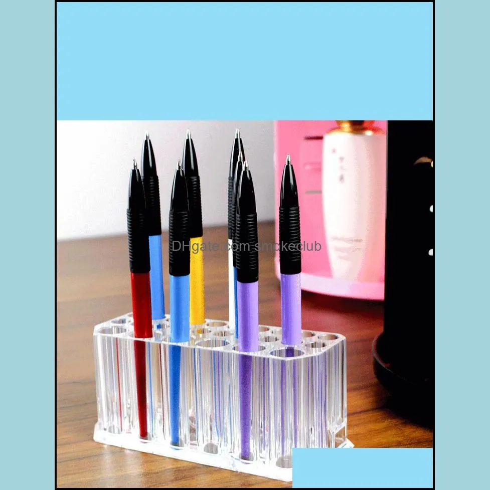 26 Holes Acrylic Makeup Organizer for Cosmetic Pen Storage Box Stand Makeup Brush Holder Eyebrow Pencil Organizer for Girl Lady V5