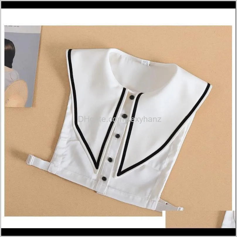 big lapel white fake collar women detachable collar shirt necktie false collar female fake kragen sahte yaka kraagje n qylkne