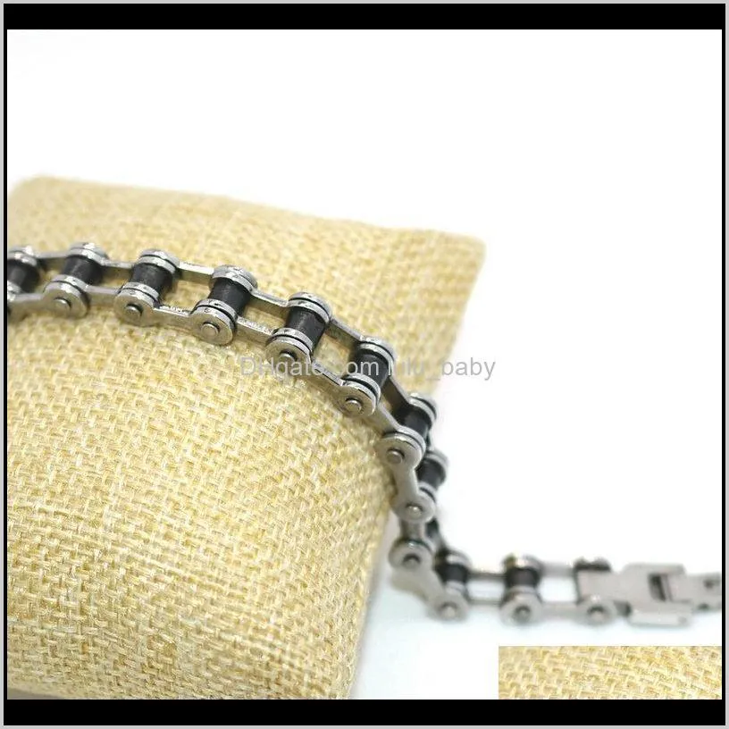 punk stainless steel bicycle bracelet fashion simple rock men titanium steel jewelry