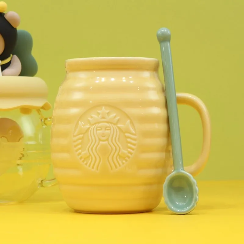 Taiwan Starbucks Valentines Day 2021 Sweet Bee Honeypot Mug Yellow