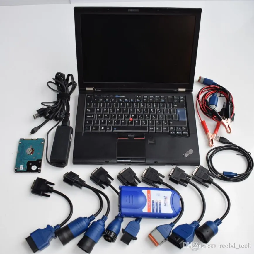 LKW -Diagnose -Scanner -Tool Nexi*Q 125032 USB -Link mit Laptop T410 i5 4G Kabel Full Set Heavy Duty Diagnose 24V