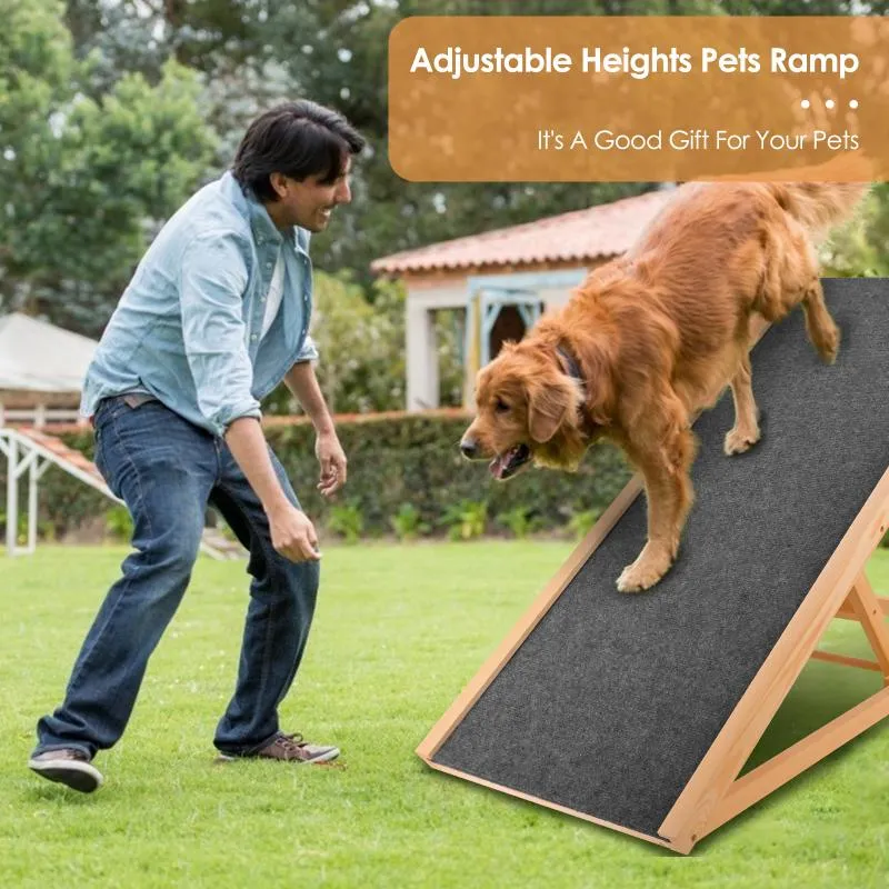 Dog Stairs Ladder Pet Step Ramp Sofa Bed For Dogs Adjustable Heights Pets