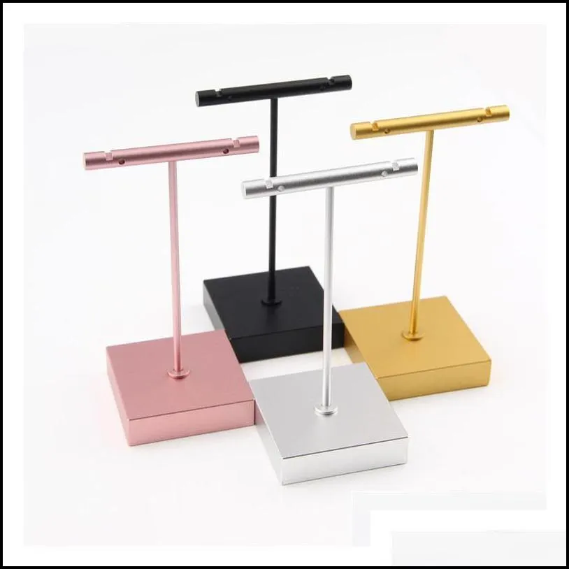 Stand Packaging Vetrina per gioielli Espositore per orecchini Croce in metallo Oro rosa Boutique di lusso Scaffale Orecchini a cerchio Porta gioielli