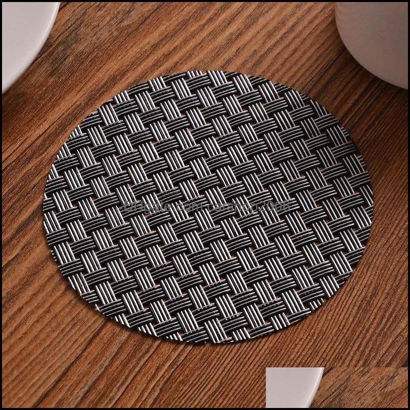 PVC Coaster Coffee Table Cup Mats Pad Heat Insulation Cup Pads Placemat Kitchen Accessories Hot HWF7443