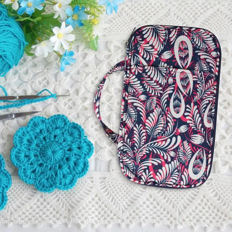 Crochet Hook Case Empty Zipper Bags Organizer Portable Travel