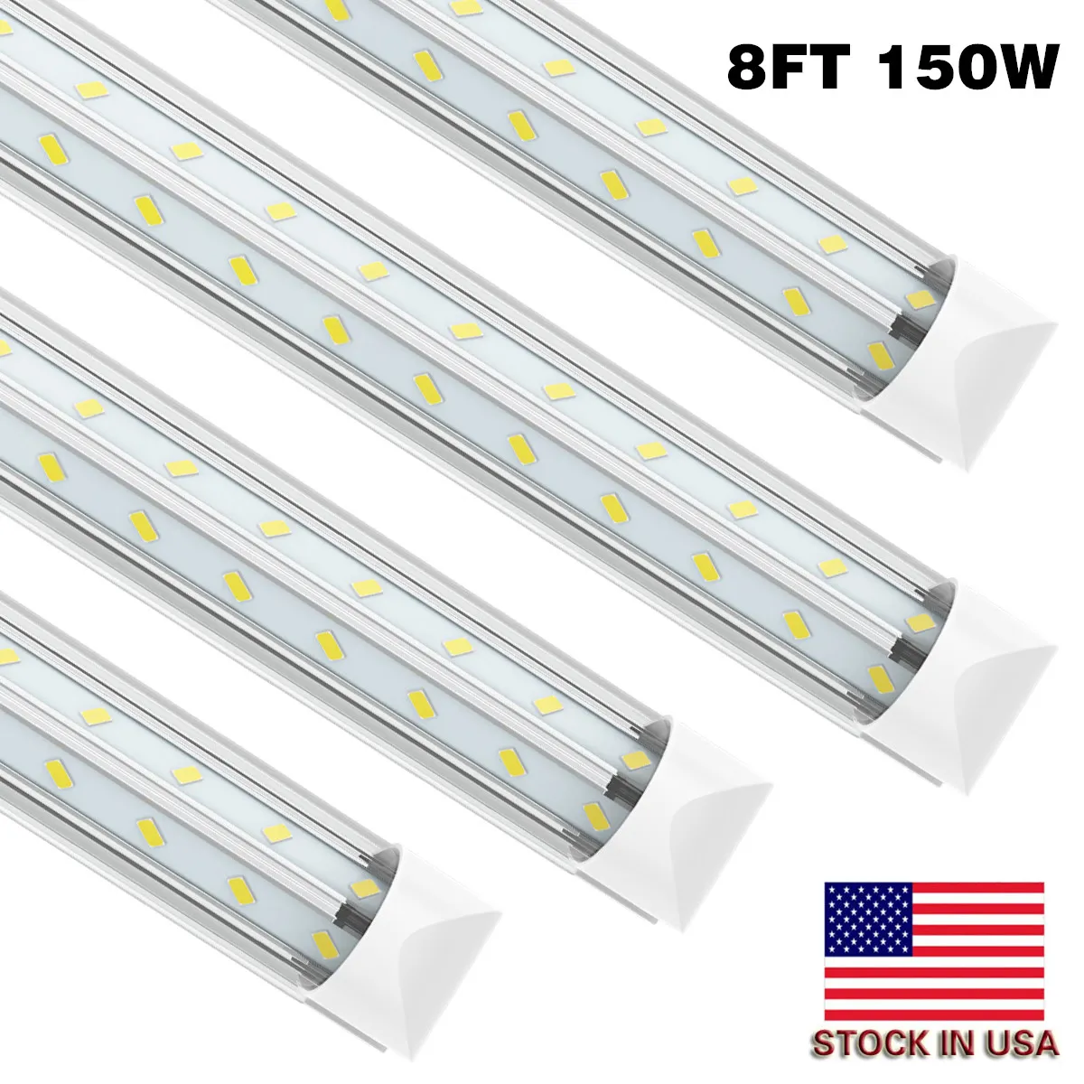 150W SMD 5730 8FT Tube Light 15000LM Integrera V-formade T8 LED-rörlampa