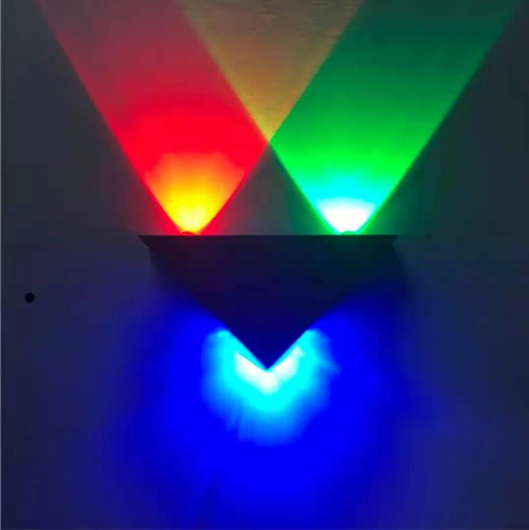 Lámpara de pared LED triangular de aluminio de 3W AC85-265V iluminación moderna para el hogar decoración interior luz para porche aplique KTV