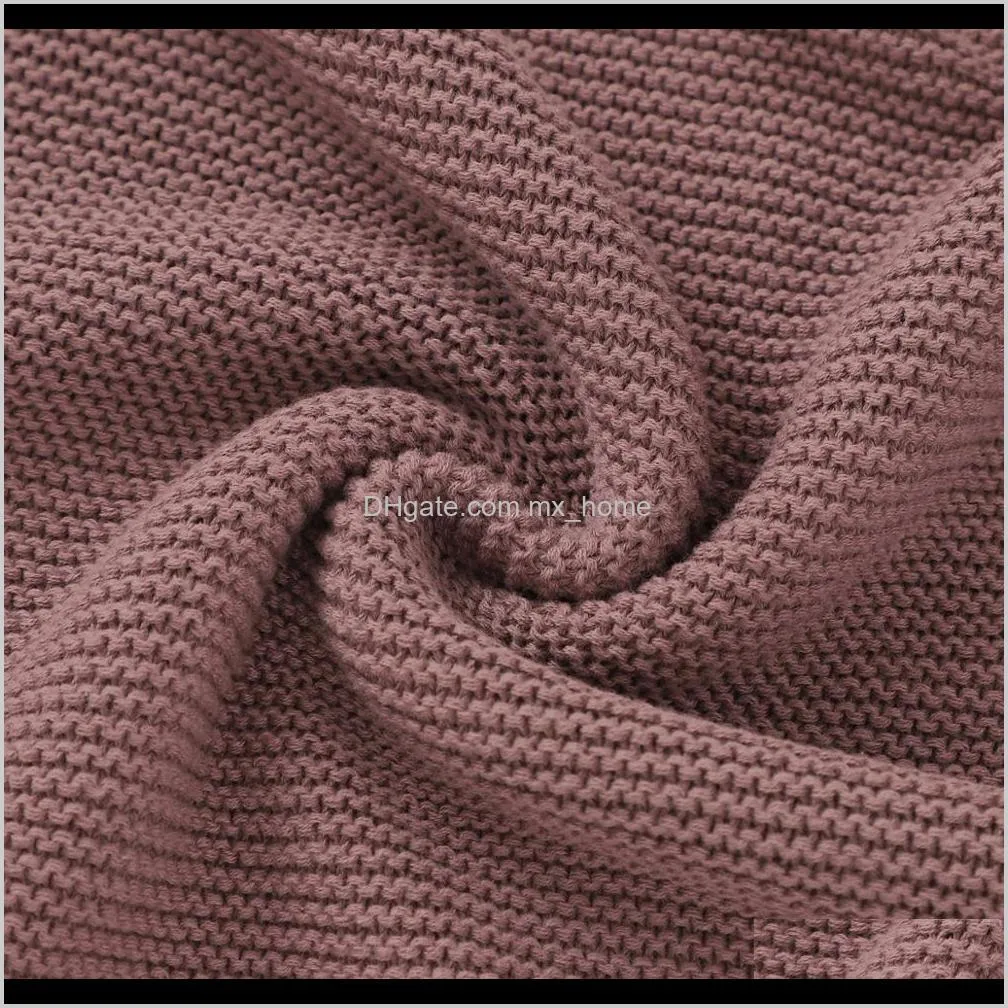 blankets newborn knitted cotton super soft infant swaddle baby girls boys stroller blanket cobertor infantil wrap kids monthly 201105