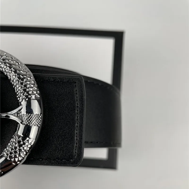 Gürtel Designer Luxusmarke hochwertige Herren- und Damengürtel 5 Farben breit 3,8 cm Schlangenkopf dreifarbige Schnalle