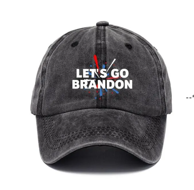 NEWhat Let's Go Brandon Baseball Cap Party Supplies FJB Trump Supporter Rally Parade Cotton Hats Print Daddy caps ZZF12324