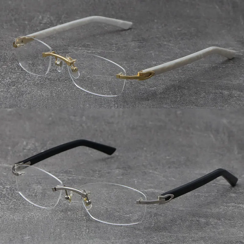 Rimless Optics 5952141 Eyeglasses presbyopic Glasses Reading Frames Eye Glasses Men Women Silver 18K Gold Metal Frame Myopic E292H