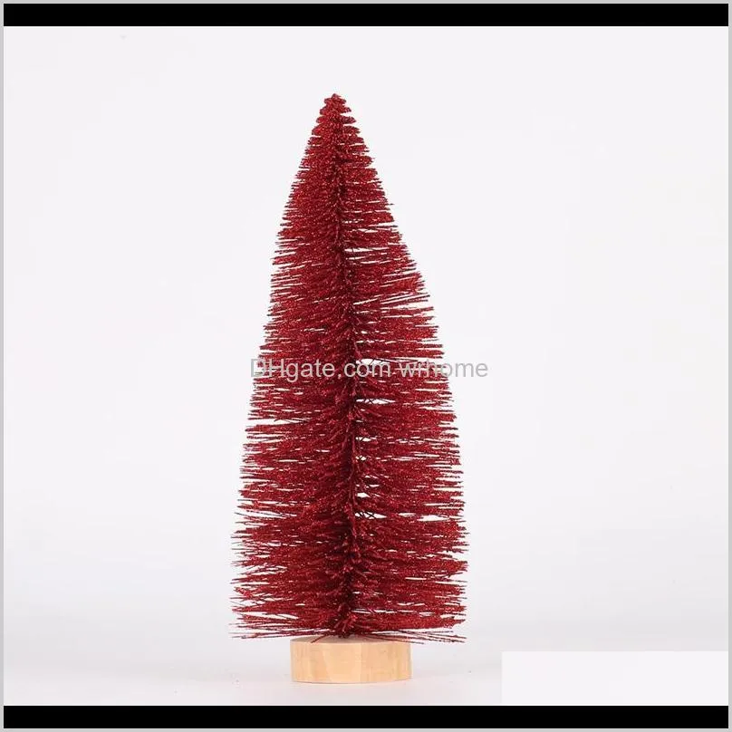 Christmas Decoration Desktop Miniature Pine Red Pine Needle Dusting Mini Christmas Tree Ornaments Tree Decorations1