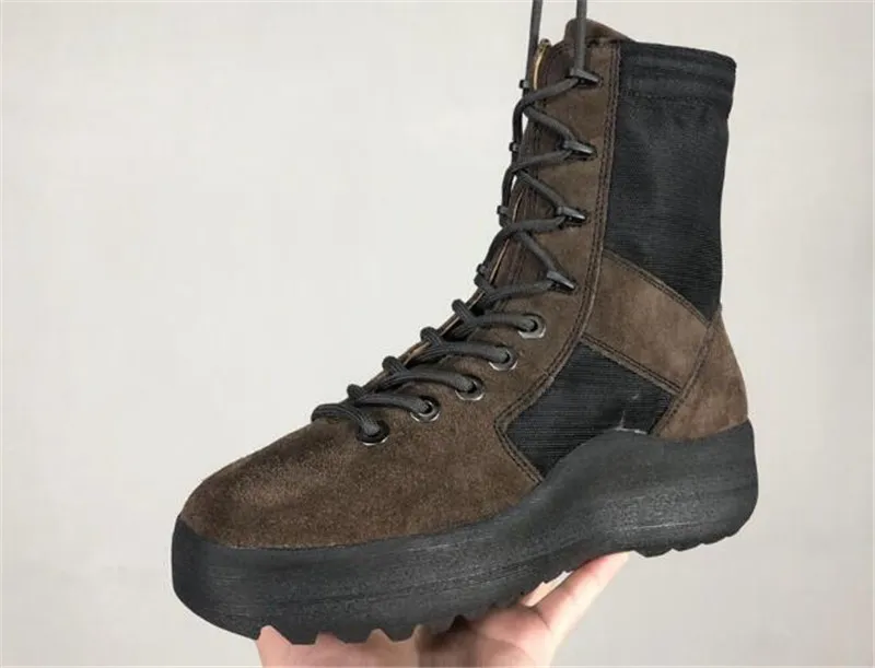 High Top echtes Leder Military Desert Stiefel Stiefel Plattform Schnürung Trainer Sneaker Tooling High Street Stiefel