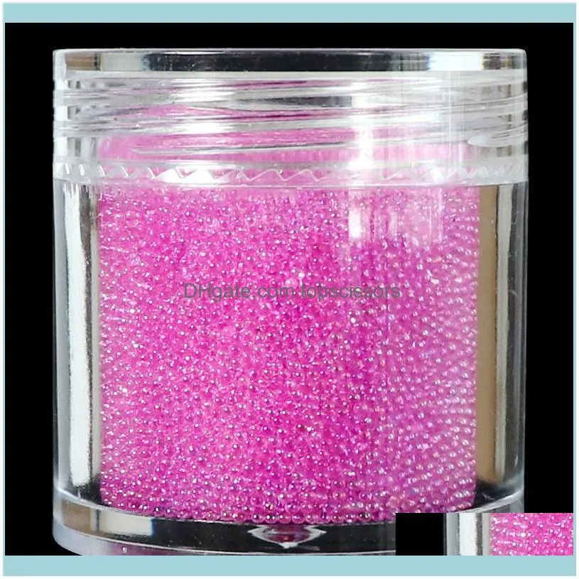 Nail Art Decorations 1 Bottle Of 10ML Fashion Charm Purple Crystal Clear Glass Bead Caviar Ball Decorative Professional Tool