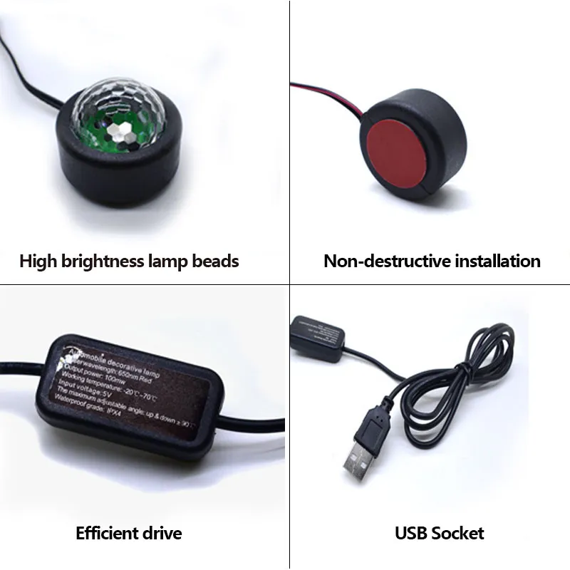 12V Auto LED Innen Fuß Lichter USB Atmosphäre Lampe Auto Beleuchtung  Hintergrundbeleuchtung RGB Universal Auto Umgebungs Dekorative Licht Von  4,5 €