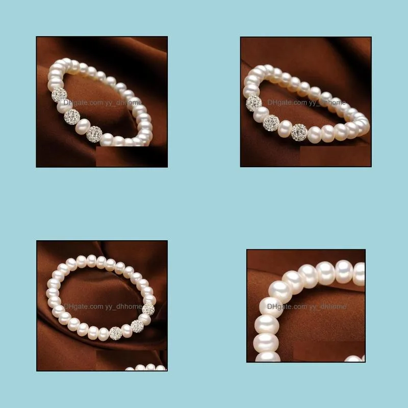 Wholesale natural crystal bracelet 8-9mm pearl bracelet single row of light flawless