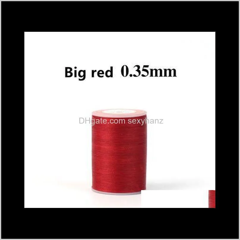 diy high-quality wax thread for handmade leather goods, hand stitch 3-strand braided round 14 colors 0.35mm