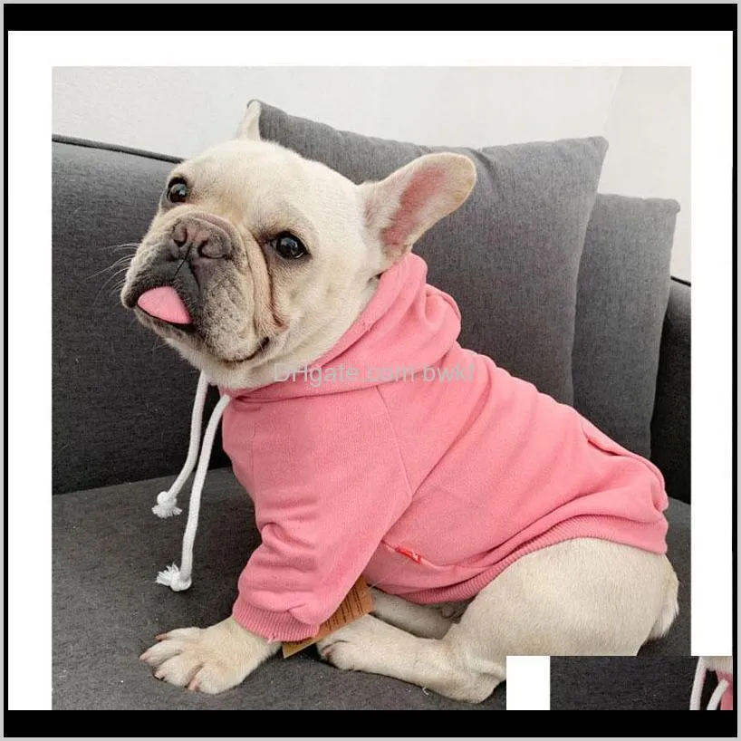 pet matching hoodie spring dog clothes for french bulldog solid dog coat warm family clothes for dogs puppy costume ropa perro 201127