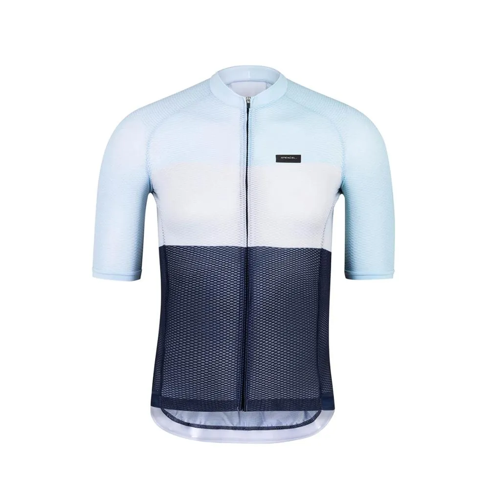 SPEXCEL 2020 Nuova maglia da ciclismo a manica corta da scalatore Pro aero leggero. Processo senza cuciture con tessuto a rete a cellule aperte