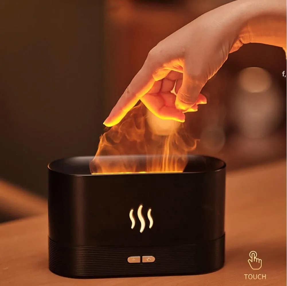 Simulation Flamme Licht Aroma Luftbefeuchter USB Ultraschall Ätherisches Öl Diffusor Automatische Abschaltung Für Home Aromatherapie Diffusor CCB14140