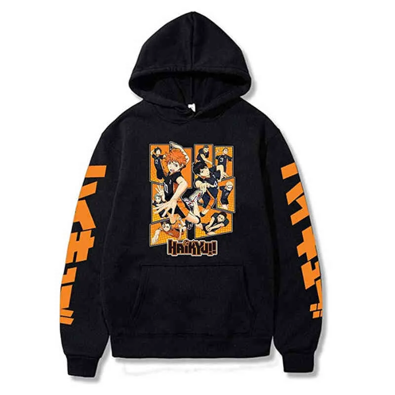 2020 hot haikyuu hoodies Classic Comic Classic Anime Japan Cotton Unisex Fleece Sweatshirts H1227