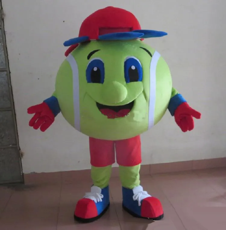 Halloween balle de tennis mascotte Costume haute qualité dessin animé en peluche Anime thème personnage adulte taille carnaval de noël déguisement