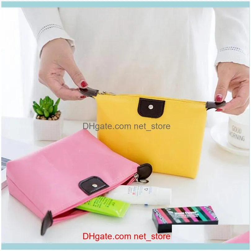 Free Design Hot Sale Candy Color Travel Makeup Bags Women`s Lady Cosmetic Bag Pouch Clutch Handbag Hanging Jewelry Casual Purse