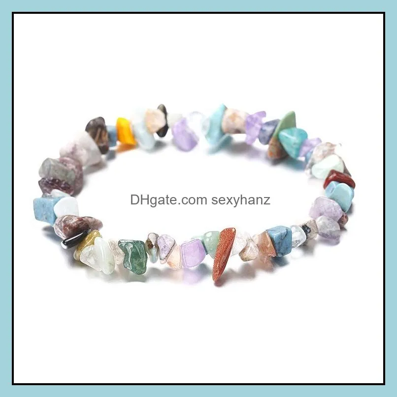 Natural crystal stone bracelet wholesale Strands bracelets beads jewelery hand accessores