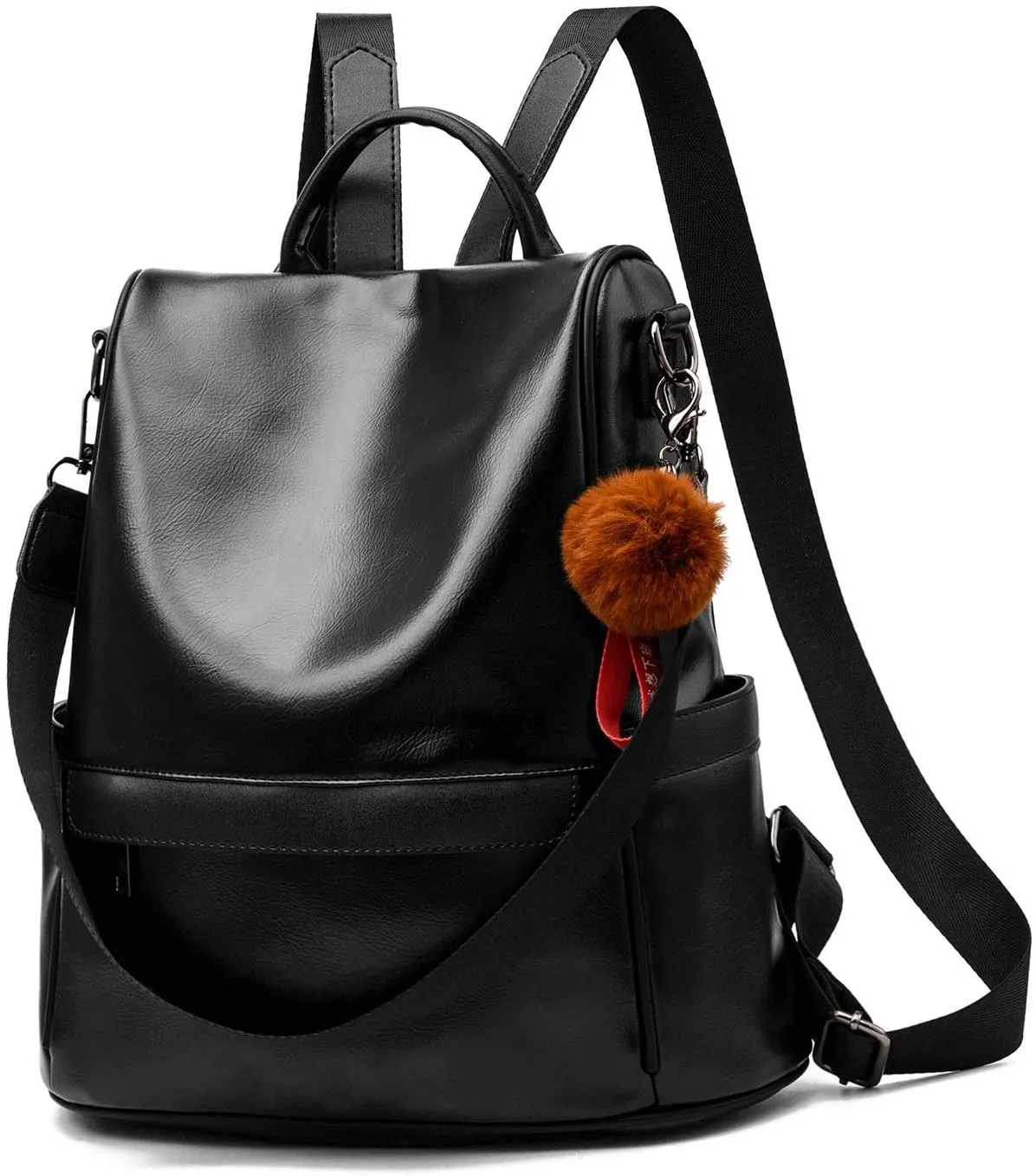Women Backpack Purse PU Leather Shoulder Bag with Zipper  display picture 3