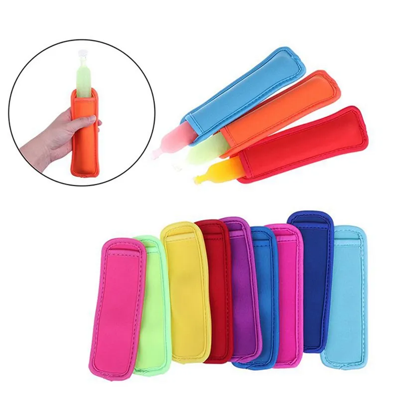 Suporte de picolé que mangas de gelo cobrem o verão do congelador para crianças Coberturas Icy Capas Criativas Cozinha Ferramentas FHL450-WLL