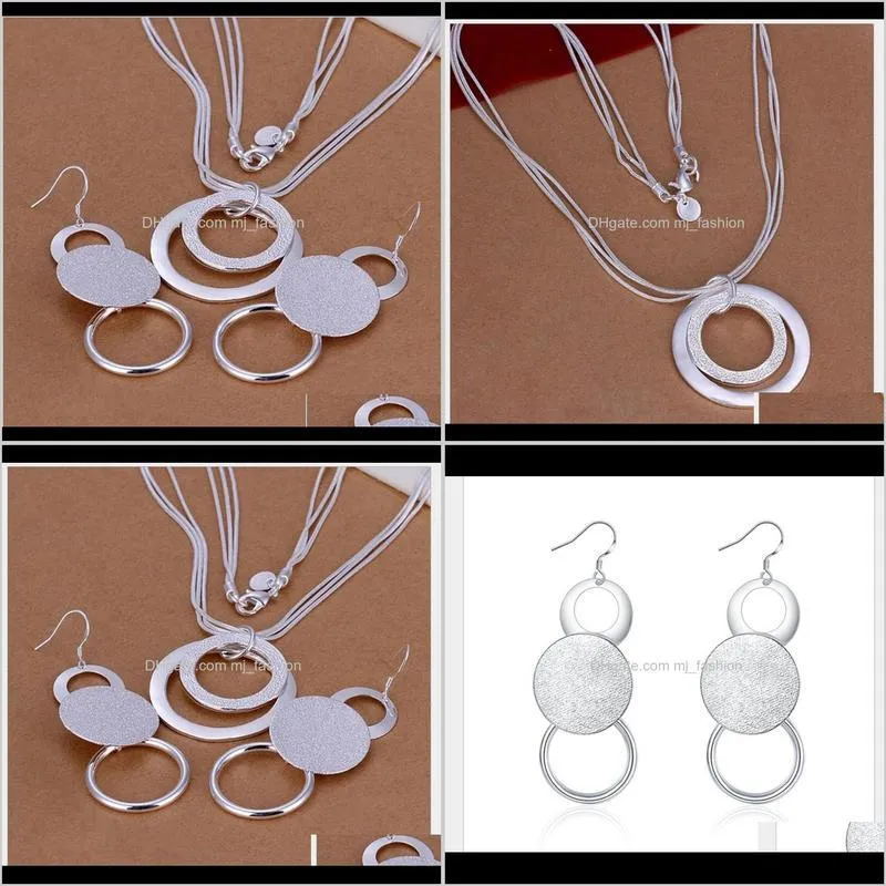 wholesale - lowest price christmas gift 925 sterling silver fashion necklace+earrings set ps2010