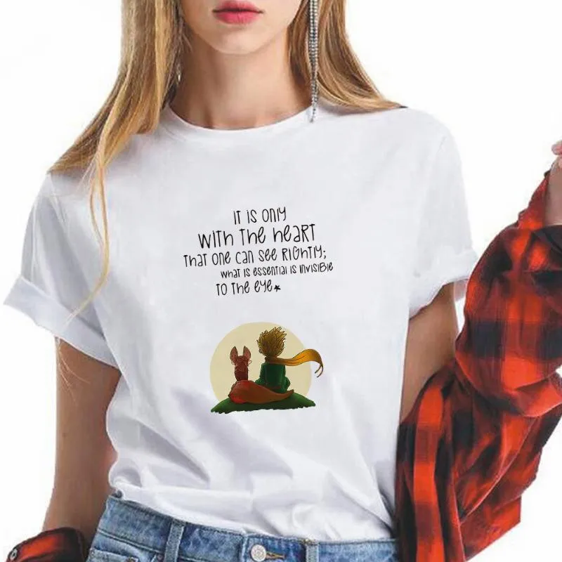 Dames T Shirt Franse Sprookjes Le Petit Prince Gedrukt Vrouwen T