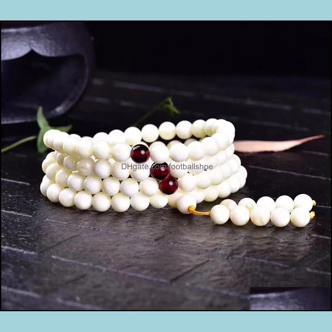 White beeswax 108 beads bracelet men and women jewelry blood amber strands