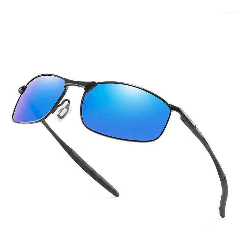 Gafas de sol para hombres Metal Cuadrado Conducción Gafas de sol Vintage UV400 Sunglass Sombras Gafas de Sol1