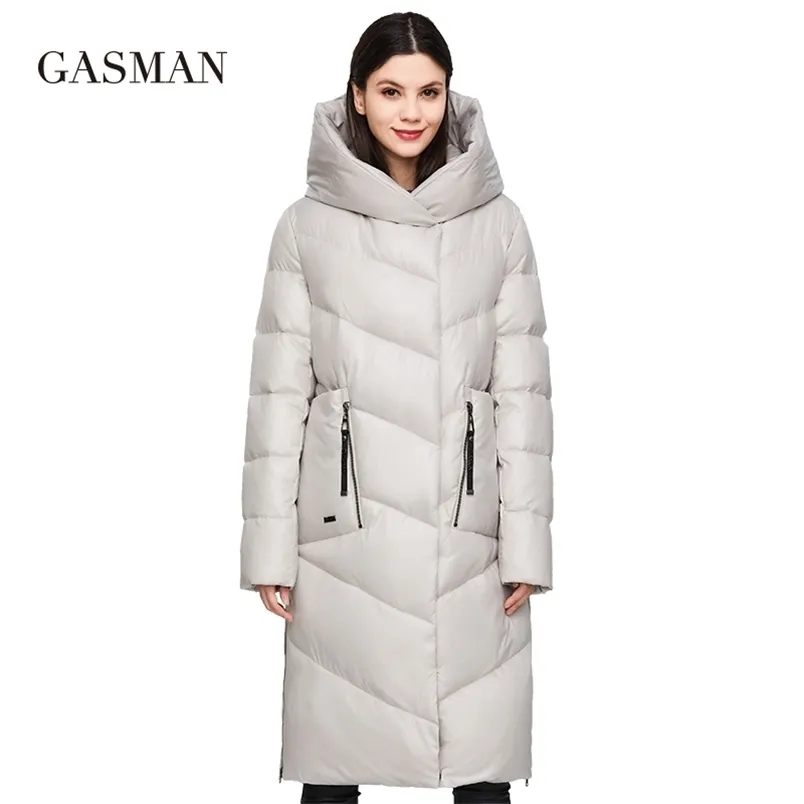 Gasman Manner Merk Down Parka's Winterjas Damesjas Lange Dikke Outlekwarm Vrouwjacket Plus Size 206 210910