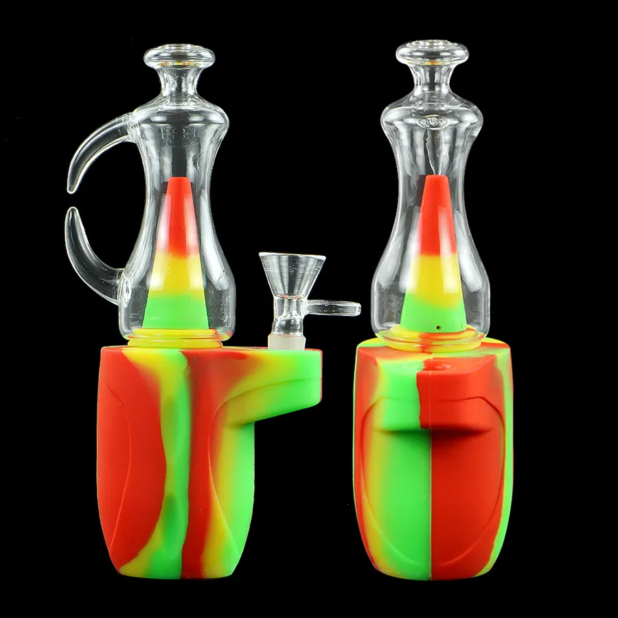 silicone hose joint hookah Smoking Accessories oil rig bong pipe unique shape water pipes tobacco wax burner