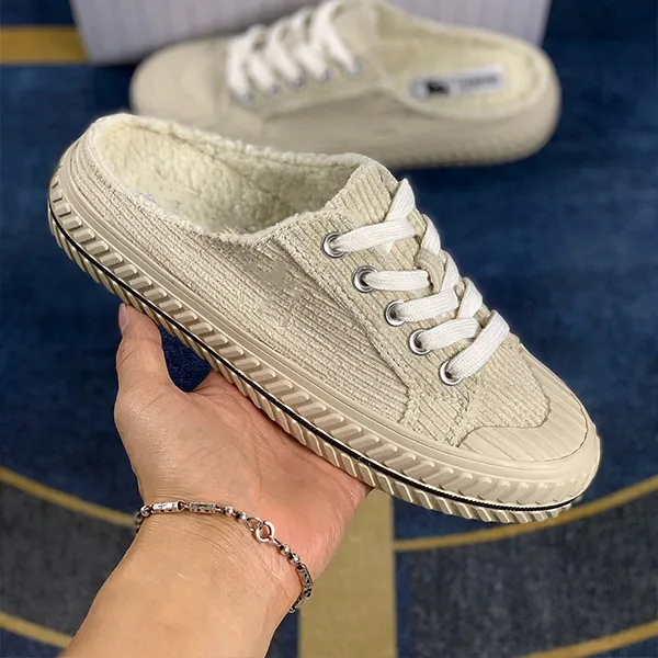 Novit Pantofole da donna da uomo Scarpe da corsa casual con sneakers da ginnastica invernali in tela di cotone e velluto Comode da indossare