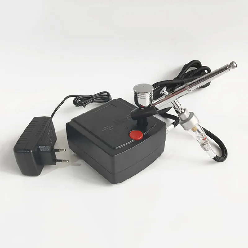 Professionele Spuitpistool Gezichtsverzorgingsapparaten Airbrush Compressor Kit Air Borstel Machine Set