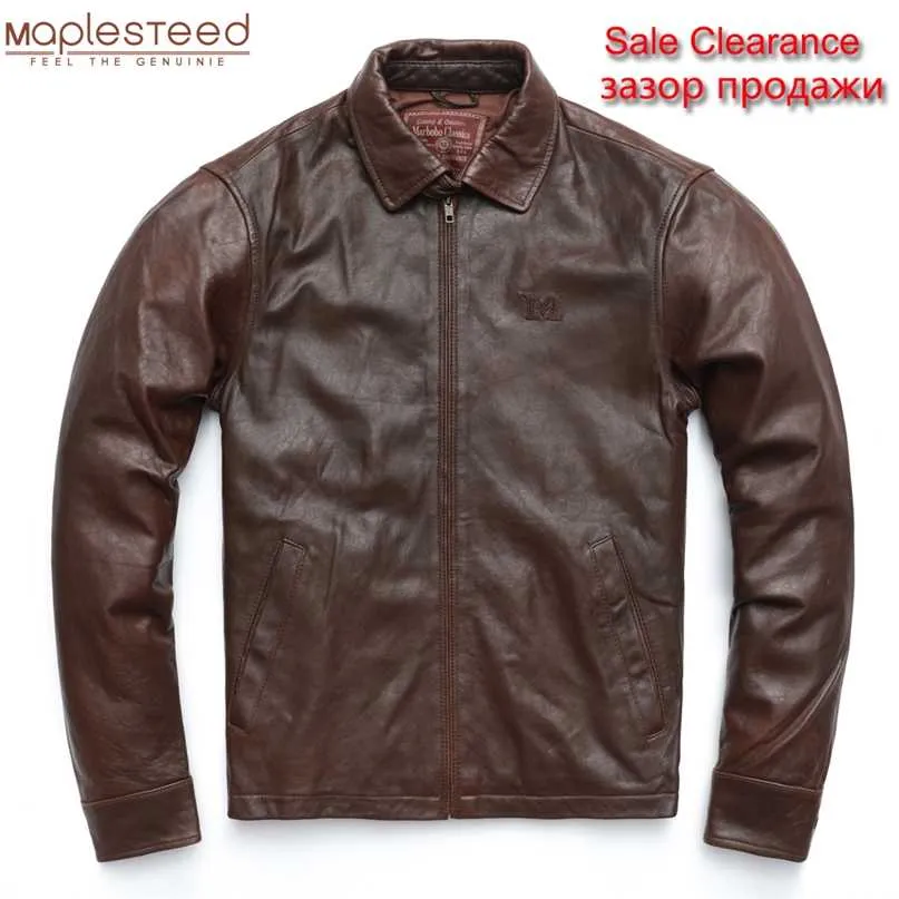 Verkauf Clearance 100% Natürliche Schaffell Echtes Lederjacke Männer Lederjacke Mann Leder Mantel Frühling Herbst M503 211008