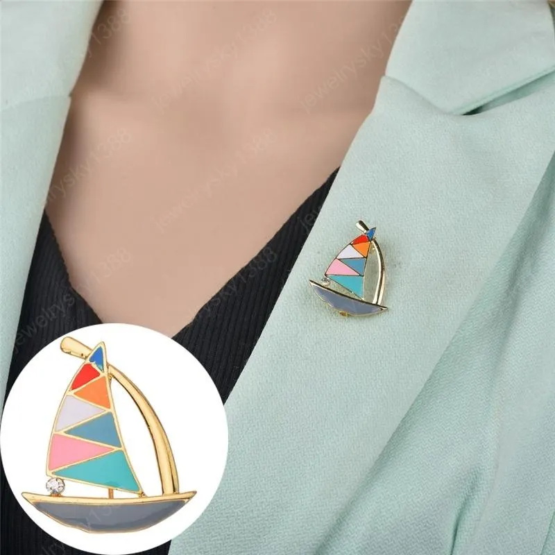 Ship Brooch Unisex Women And Men Sailboat Pin Jewelry Boat