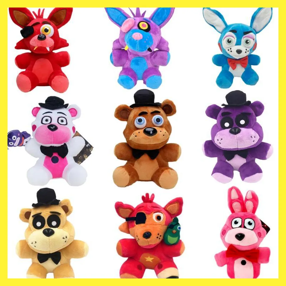 18cm Freddy's 4 FNAF Plush Toys Freddy Bear Foxy Chica Bonnie Plushie Soft  Stuffed Dolls for Kids Christmas Gifts