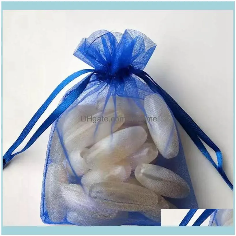 Gift Wrap 100pcs/lot 7*9cm Plain Small Bags Organza Bag Jewelry Packaging Bags&Pouches Wedding Party Supplies Gauze Wholesale1