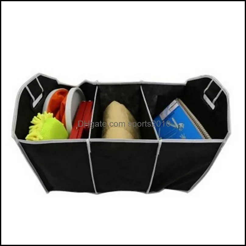 Foldable Fabric Non-woven Car Organizer car trunk Toy Food Container Box Bag Storage Trunk Box Portable Bag Storage Case 2color