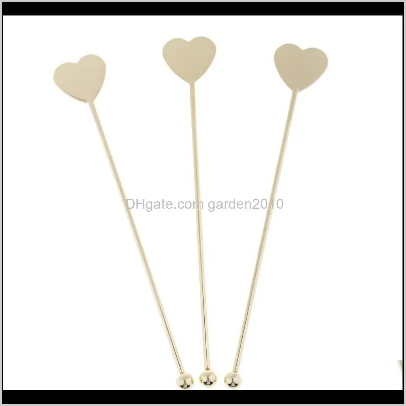 3pcs stainless steel coffee beverage stirrers cocktail drink swizzle stick