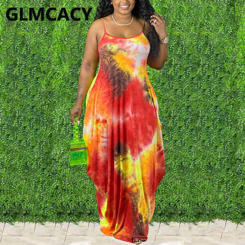 Save Big on Bulk Spaghetti Strap Maxi Dress Casual Abstract Print Spaghetti  Strap Maxi Dress: Lightweight, Flowing Casual Dress With Unique Design