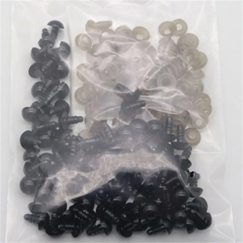 HBB 20 stks / set 6-20mm mooie zwarte plastic veiligheidsogen voor teddybeer / poppen / speelgoed dier / vilten 2650 Q2