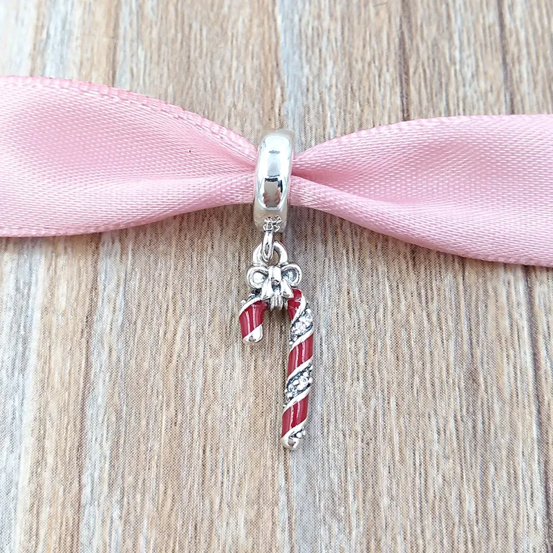 ciondoli per braccialetti adatti a gioielli per il corpo per donne che realizzano collane in argento sterling perline a catena Kit Braccialetto Sparkling Candy Cane adatto a Natale_voghion.com